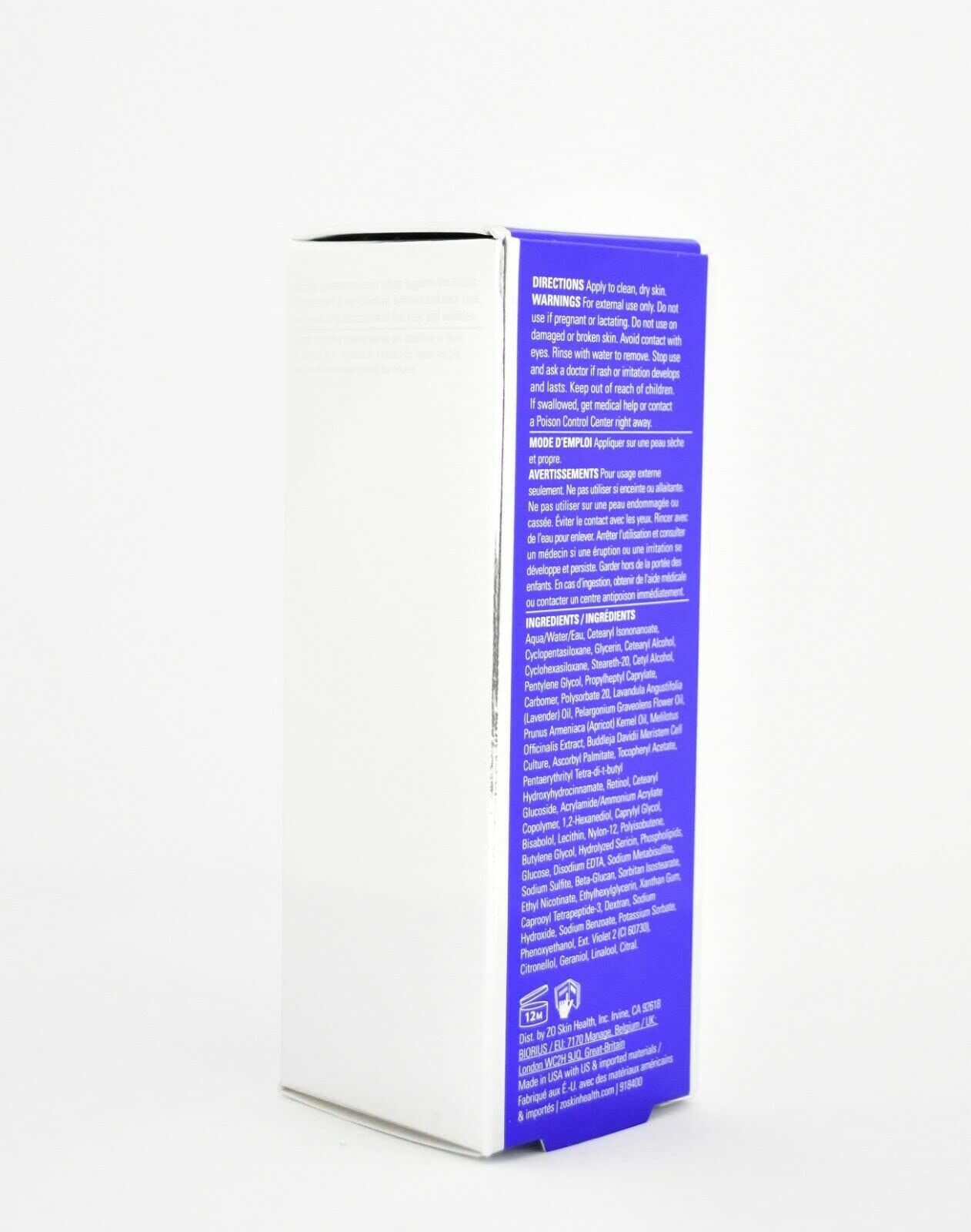 Emballage Zo Skin Health Wrinkle + Texture Repair, prêt pour les routines de soin