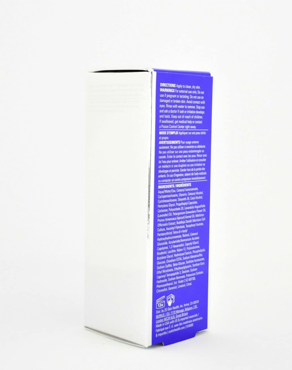 Emballage Zo Skin Health Wrinkle + Texture Repair, prêt pour les routines de soin