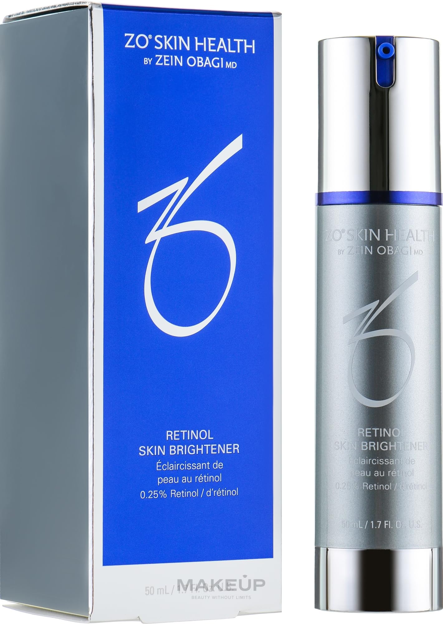 ZO Skin Health Retinol Brightener, bouteille: éclaircit le teint et uniformise la peau.