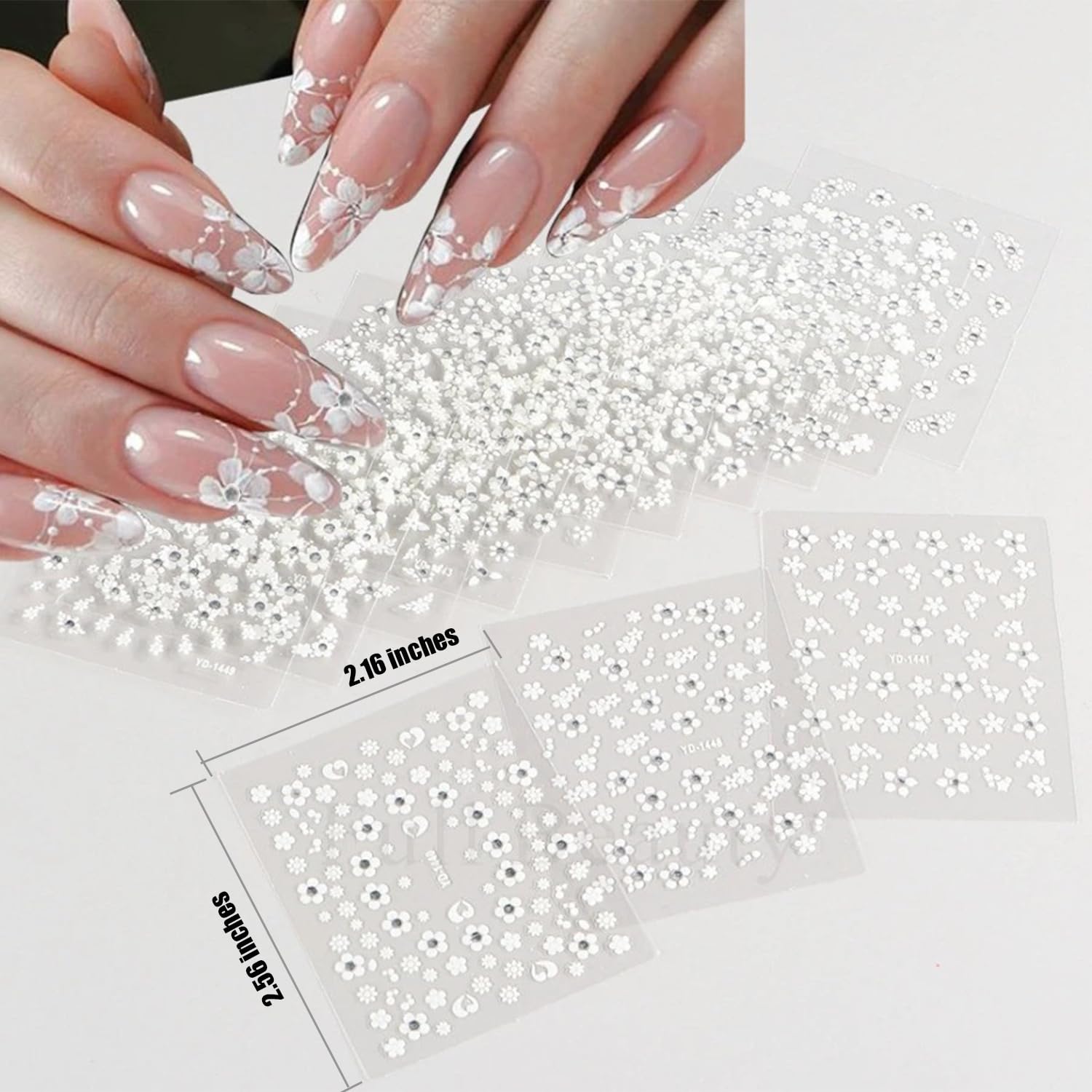 Stickers fleurs multicolores Zoance pour créer des looks variés.