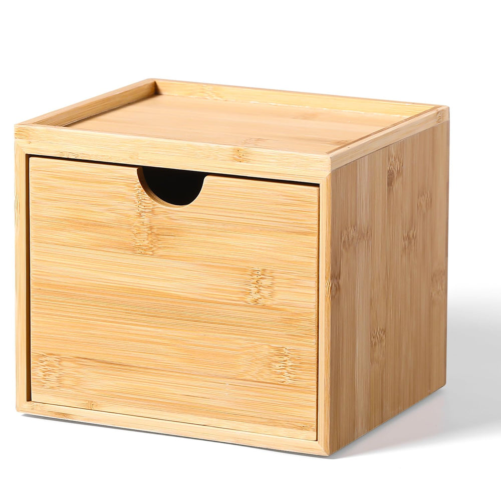 ZOBONETI: support-tissu-visage-bambou, rangement élégant pour mouchoirs et cosmétiques