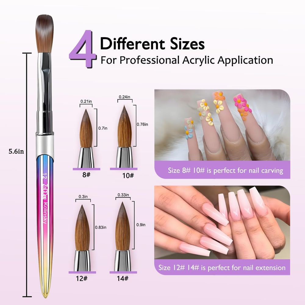 Authentic Kolinsky bristles maintain shape during extended use.