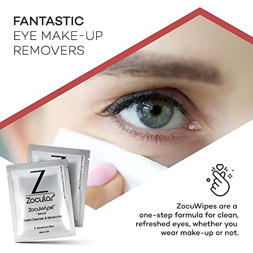 Confort des yeux avec Zocular ZocuWipe pour paupières sensibles.