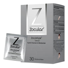 Zocular ZocuWipe emballage etui: pratique pour l'hygiène oculaire.