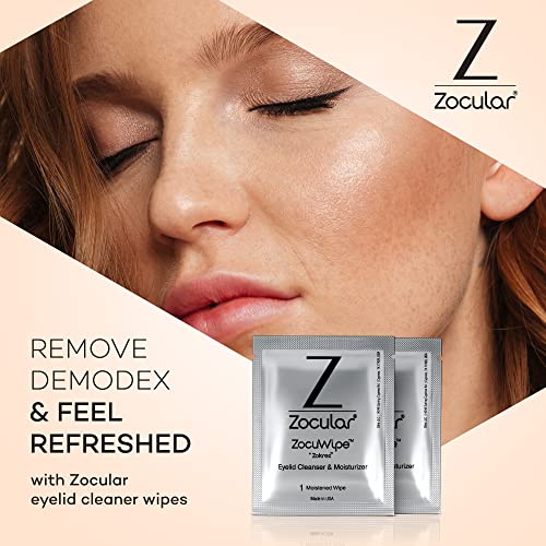 Lingettes imprégnées Zocular ZocuWipe prêtes à l'emploi.