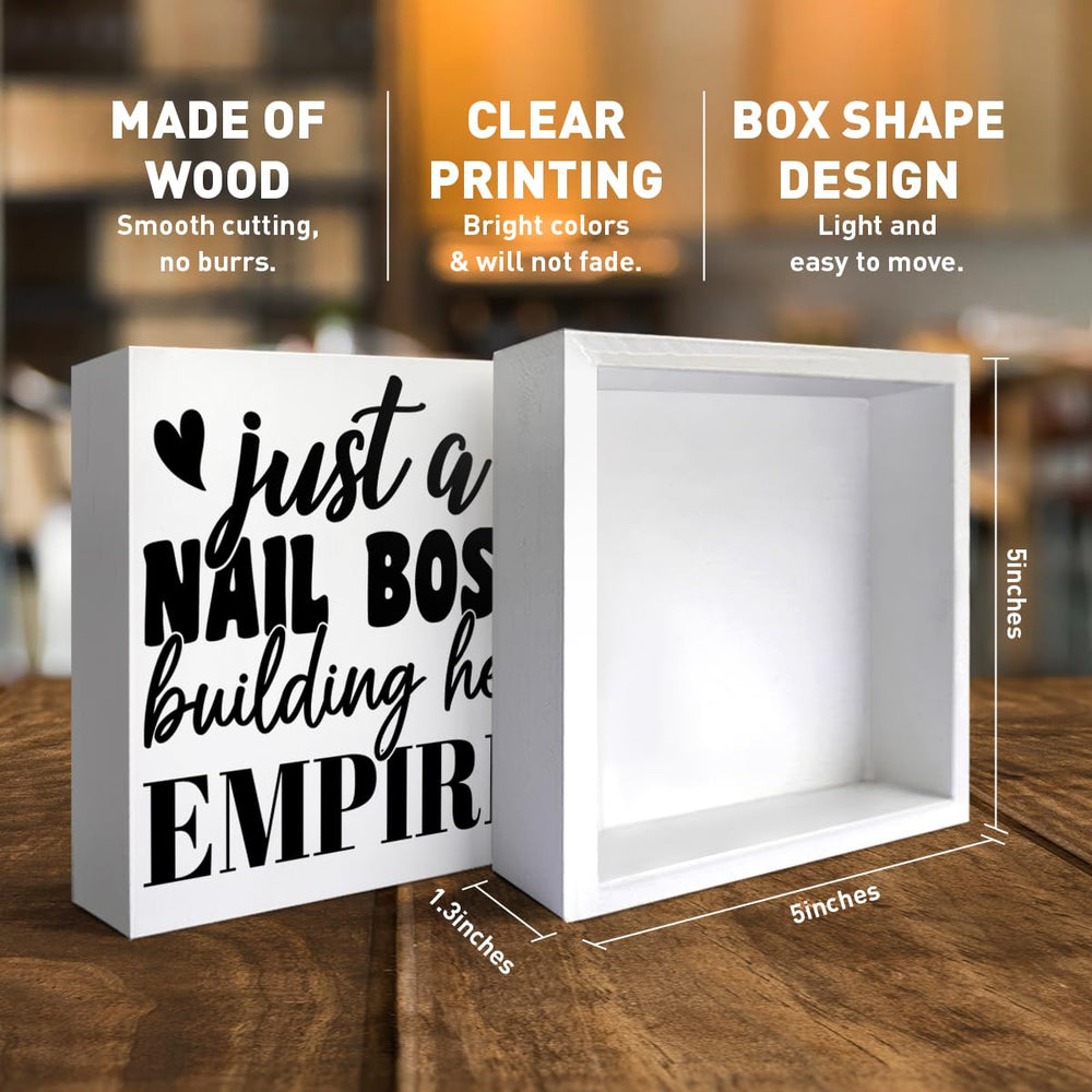 Boîte en bois ZODGMED, déco élégante pour bureau ou espace travail