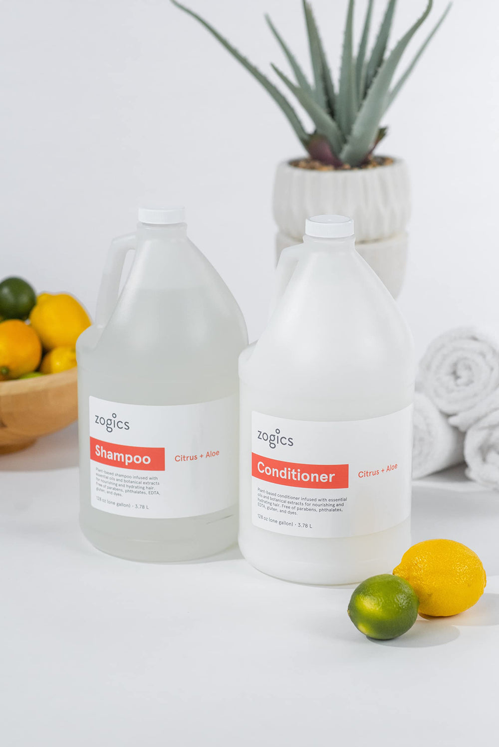 Zogics conditionneur citron et aloe — emballage 15 litres pratique
