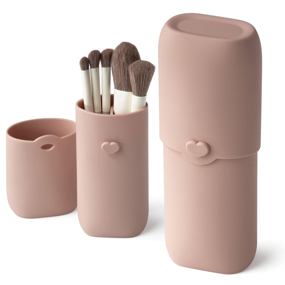 Écrin Zoka pour pinceaux en silicone, compact et étanche, idéal en voyage.