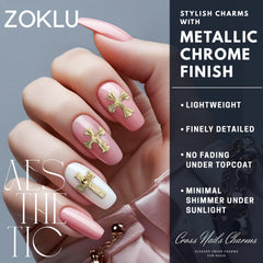 Application facile des croix ZOKLU pour ongles, adhésion fiable et longue tenue.