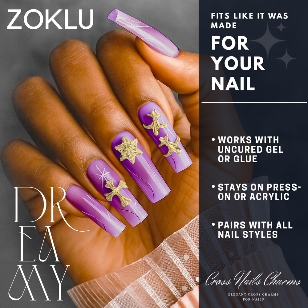 ZOKLU application rapide, pose d ornements sur ongles sans effort.