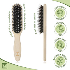 Brosse Zollo après douche, démêlage et coiffage sans casser les cheveux