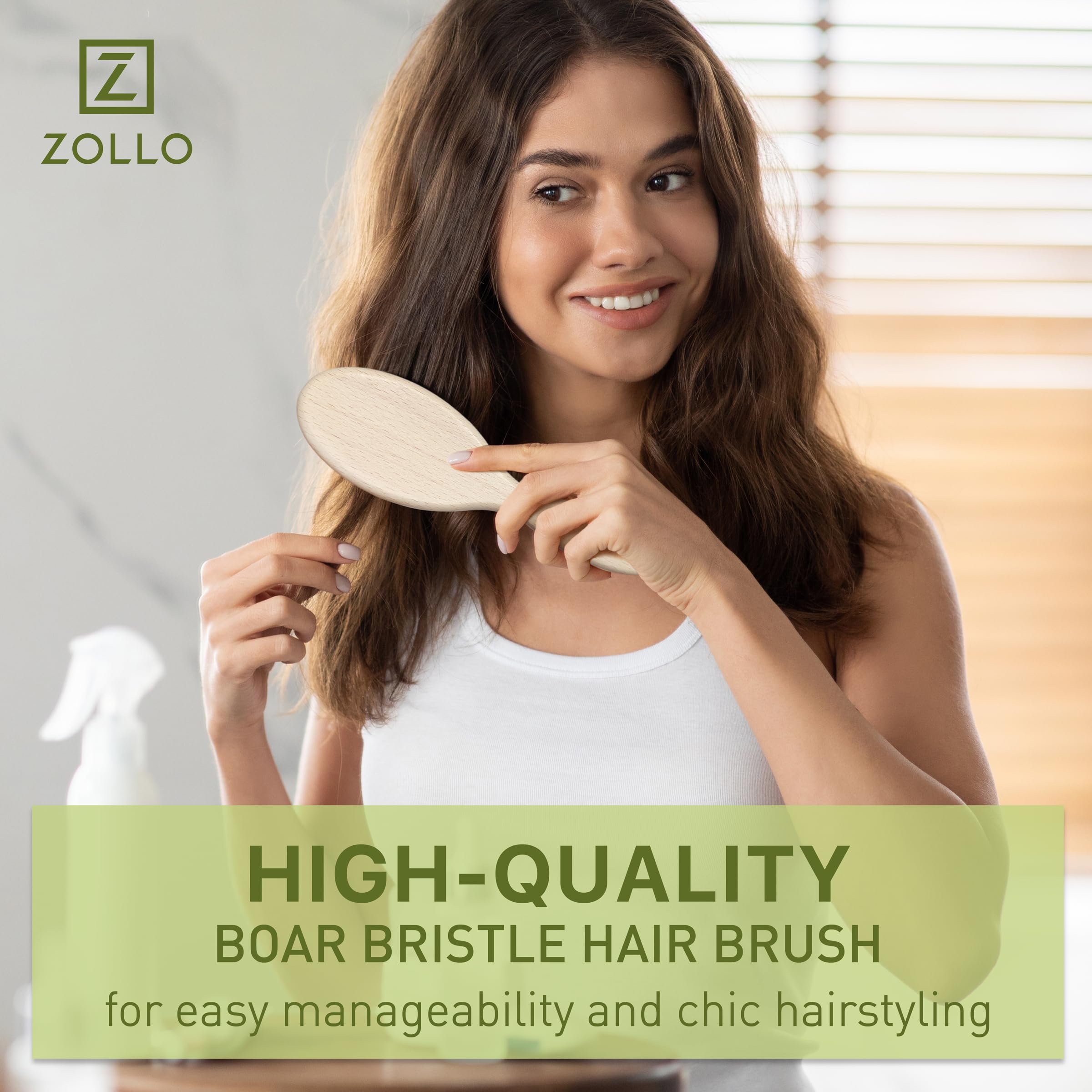 Zollo offre une brillance naturelle grâce au mélange poils et nylon.