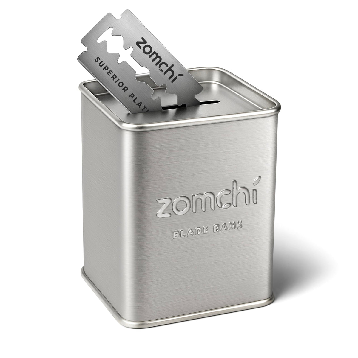 ZOMCHI Blade Bank – ouverture supérieure sécurisée pour déposer des lames usagées.
