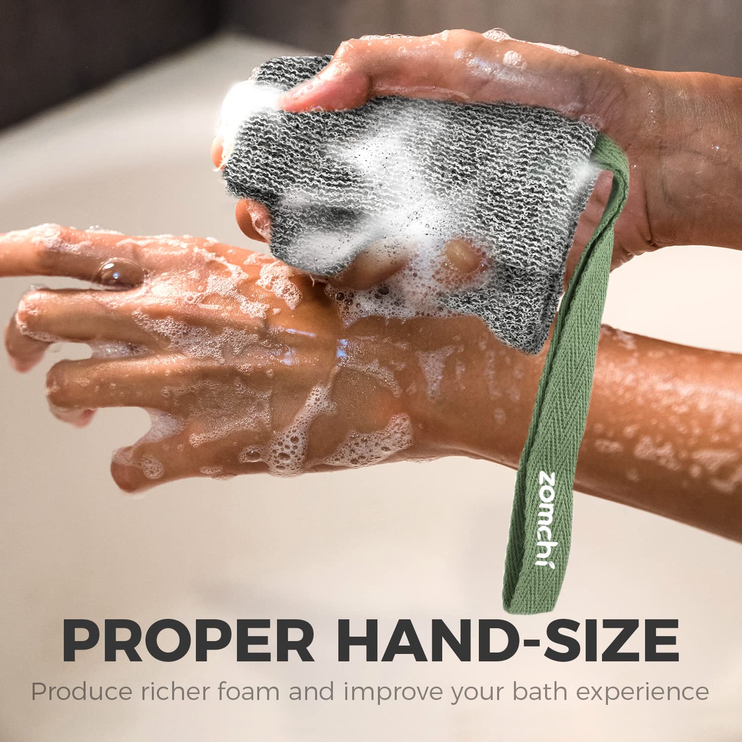 ZOMCHI exfoliant douceur peau pour peau plus douce après usage.