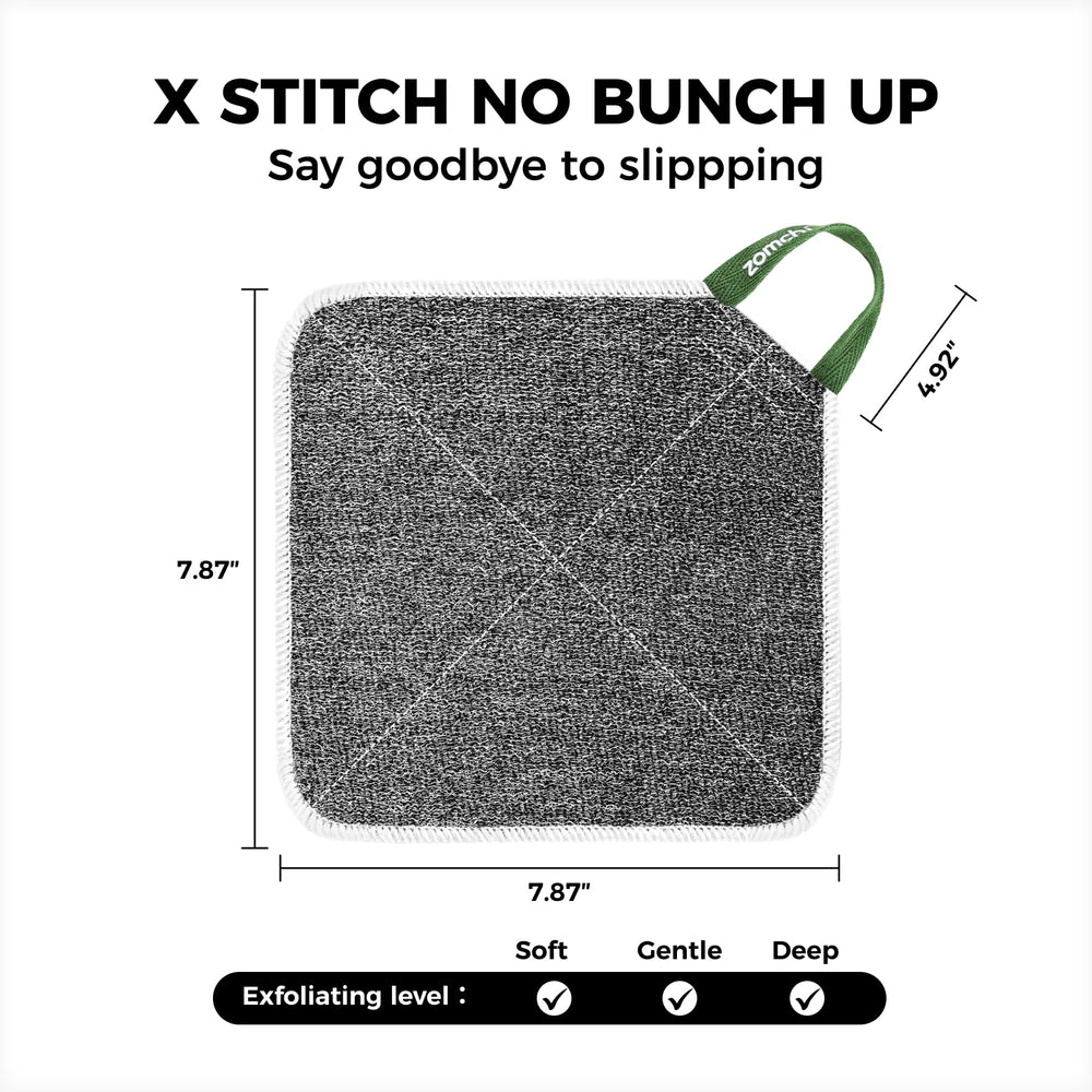 Gant ZOMCHI taille 20x20 cm pratique pour douche.