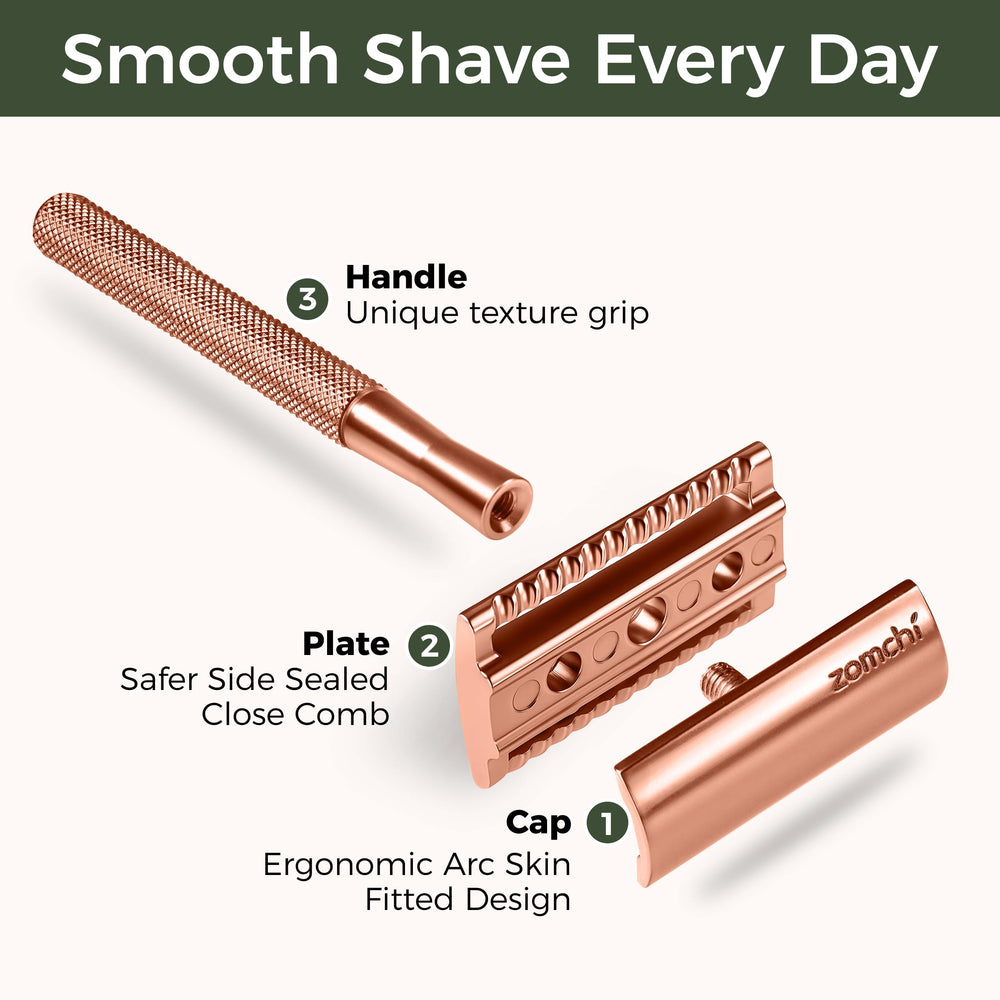 Lames inox ZOMCHI 5 emboîtées pour une coupe précise et durable.
