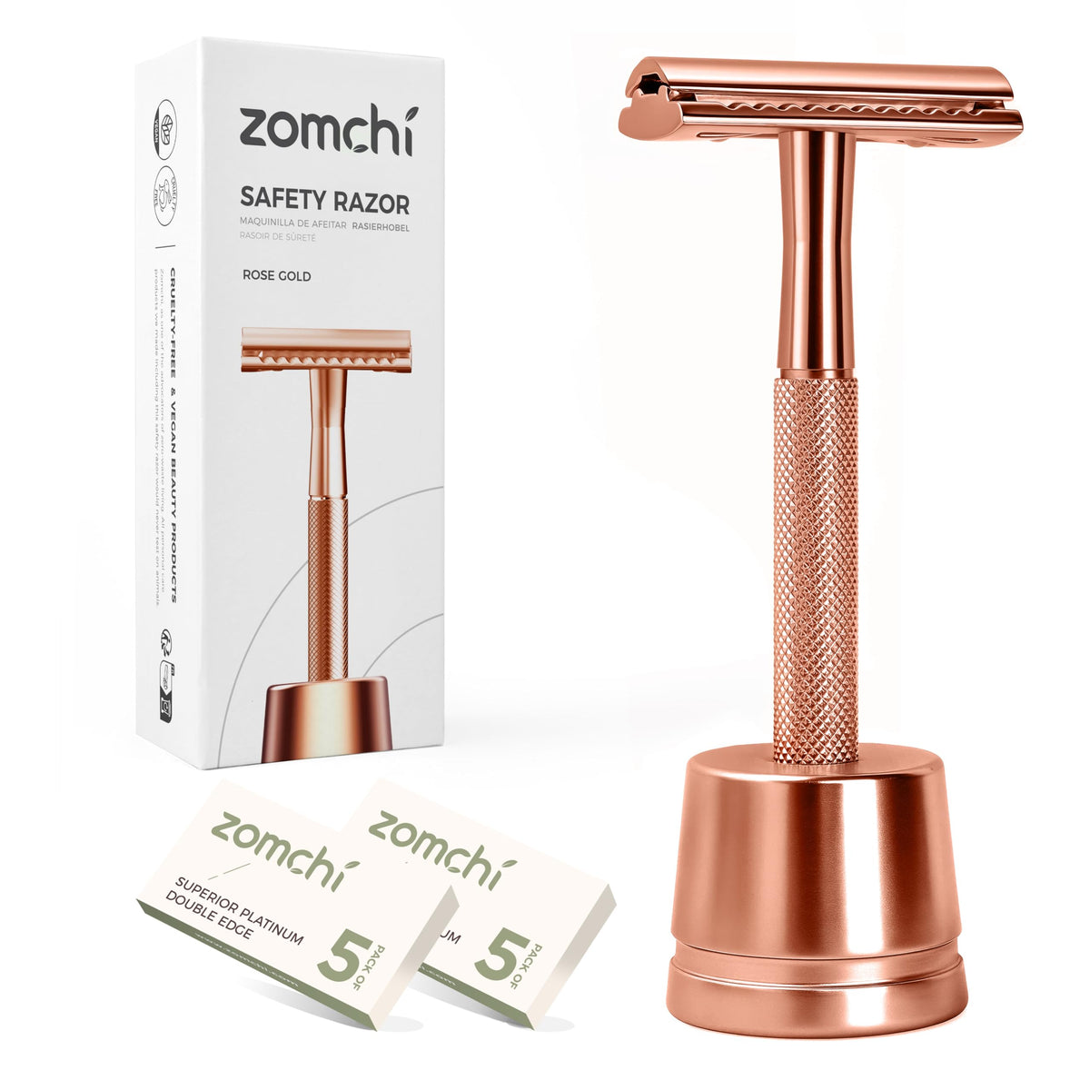 Rasoir ZOMCHI à sécurité double lame pour un rasage doux sur les jambes.