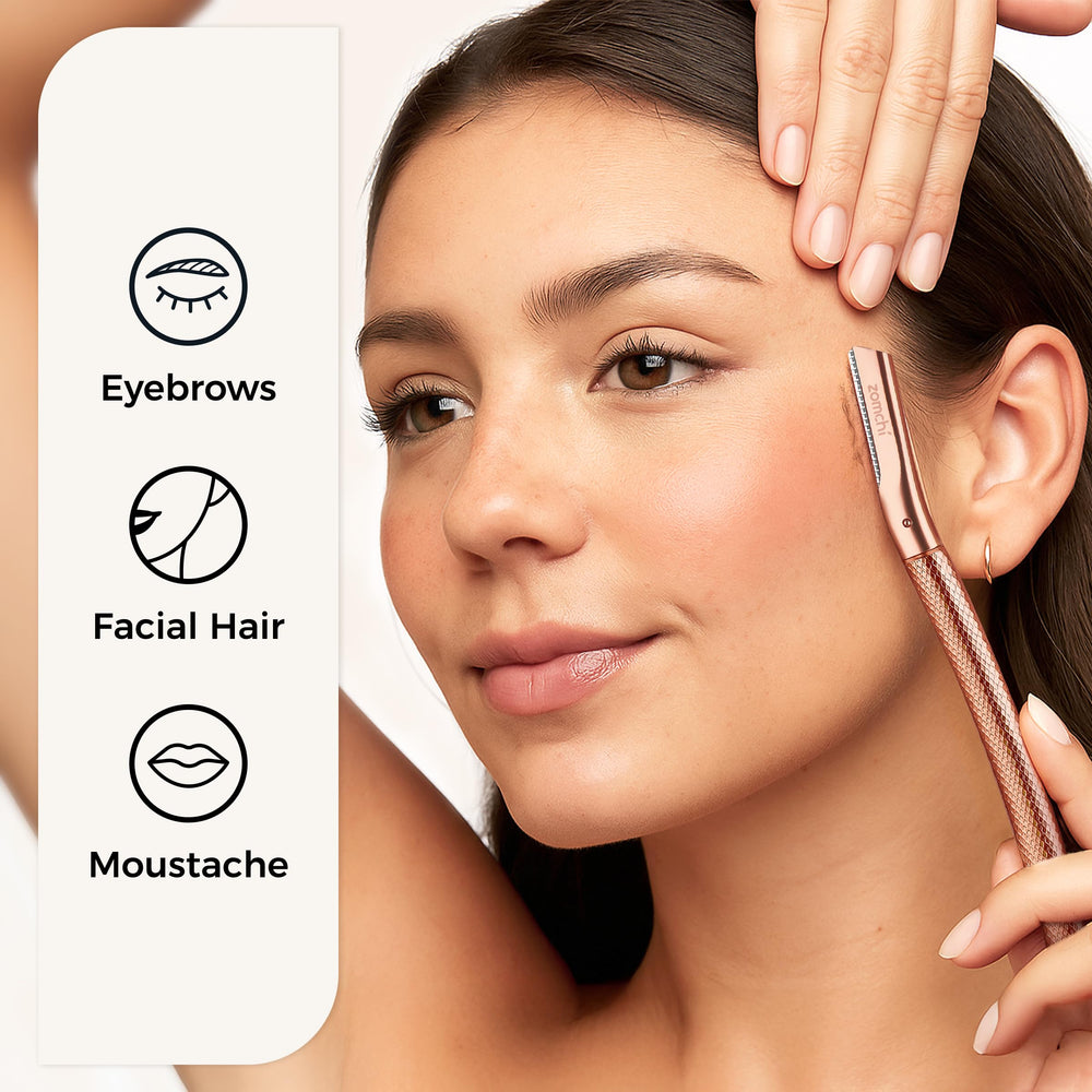 Rasoir ZOMCHI visage pour dermaplanage et peau lisse.