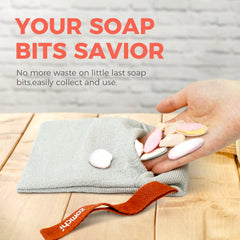 ZOMCHI sac à savon aide à éviter le gaspillage grâce à une utilisation complète.
