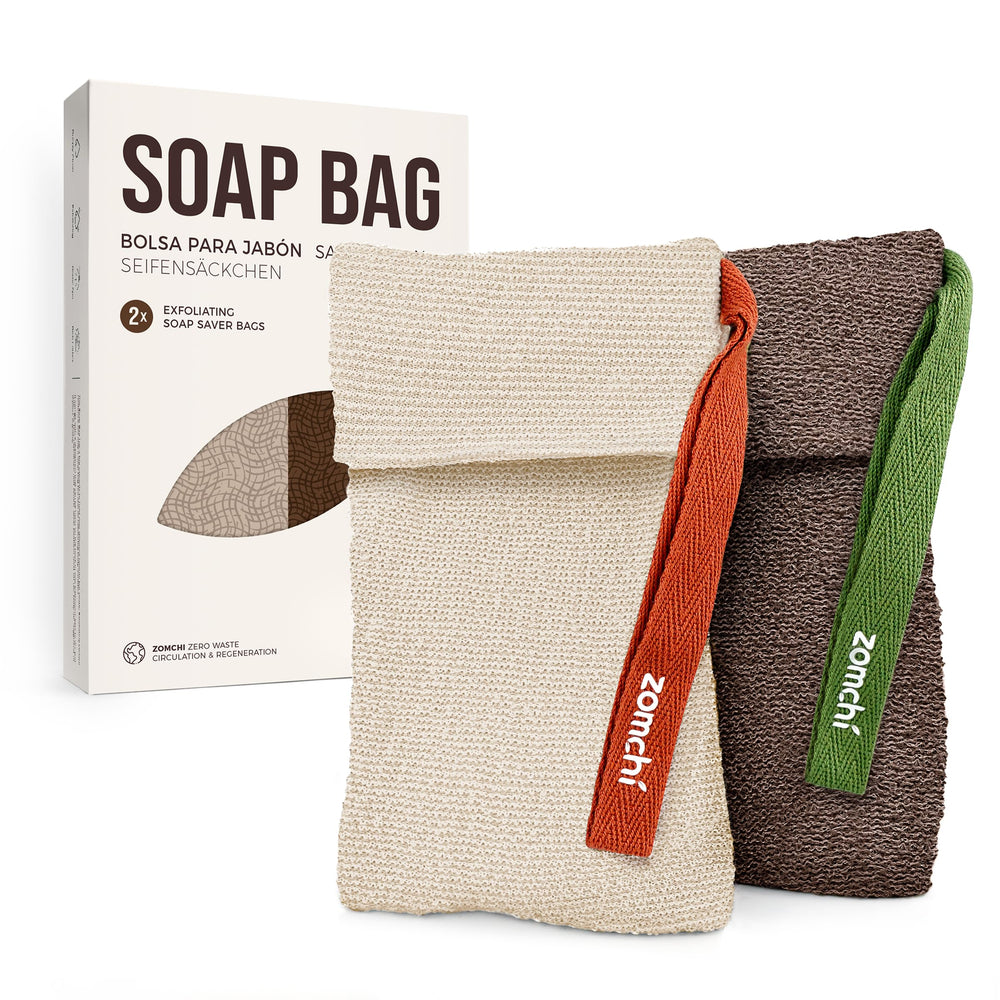 ZOMCHI sac savon exfoliant rugosité forte pour mousse rapide et efficace.