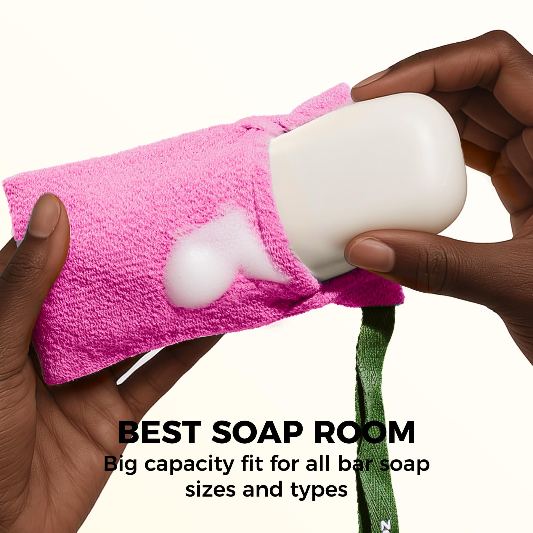 ZOMCHI sac savon exfoliation douce – soin délicat pour peau sensible.