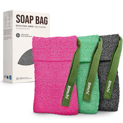 Le sac savon exfoliant ZOMCHI offre une exfoliation en douceur.