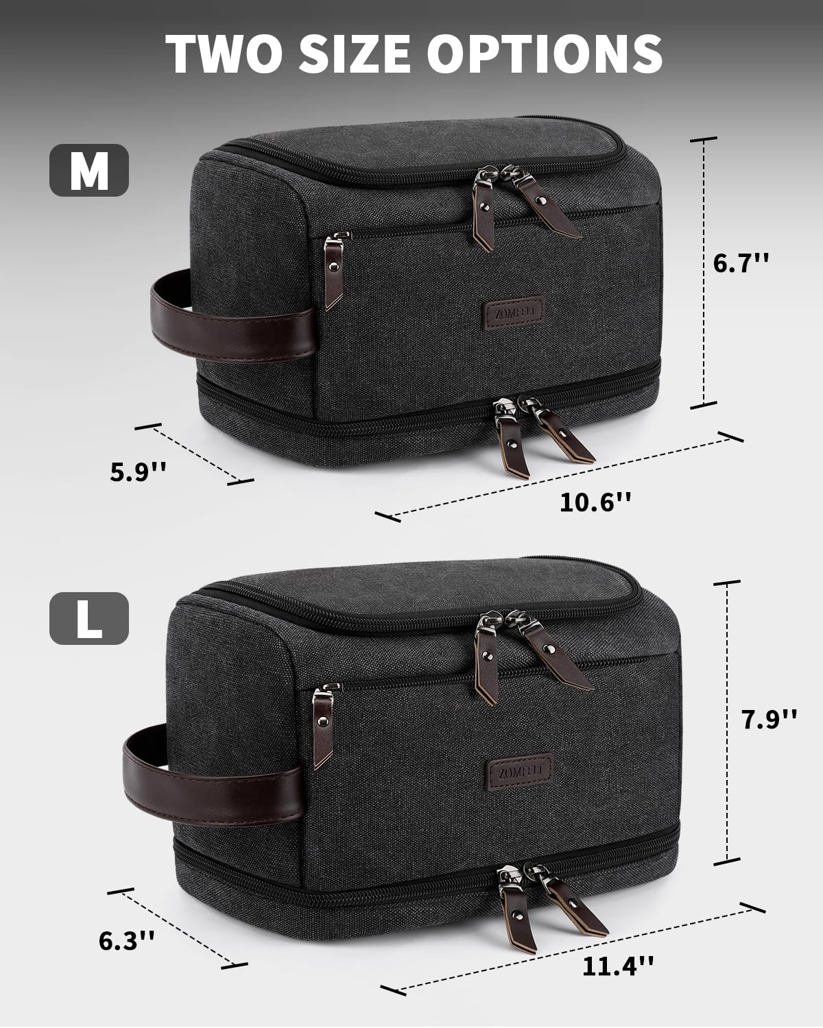 Trousse ZOMFELT capacité ample pour shampoing et gel douche