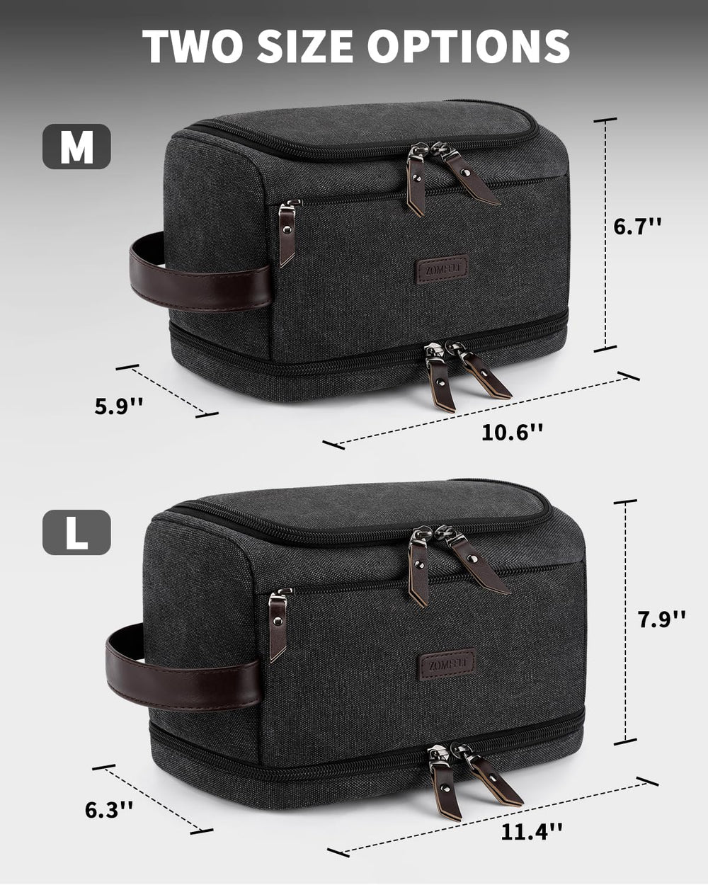 Trousse ZOMFELT capacité ample pour shampoing et gel douche