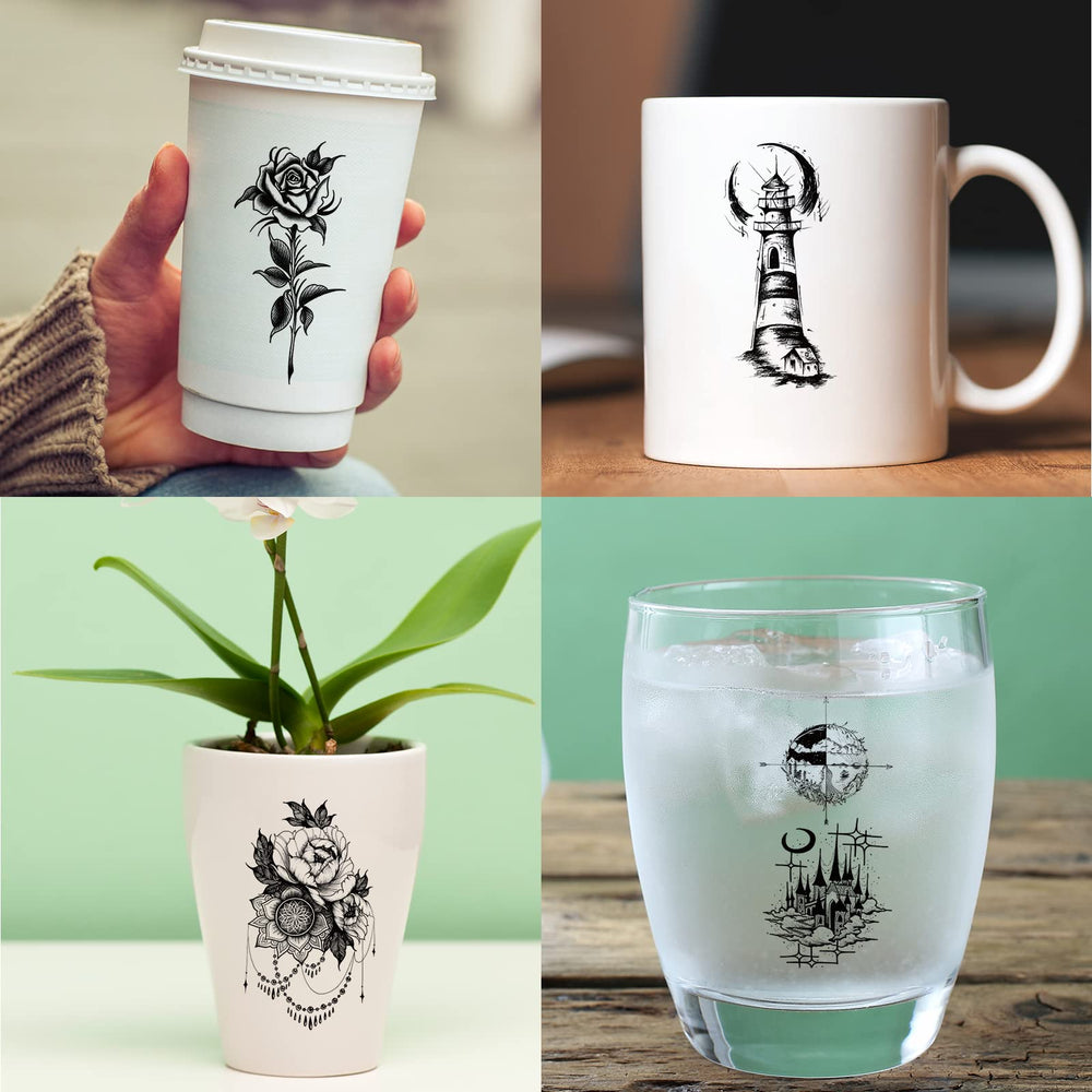 Tatouages Zomme imperméables et longue tenue pour été et fêtes.