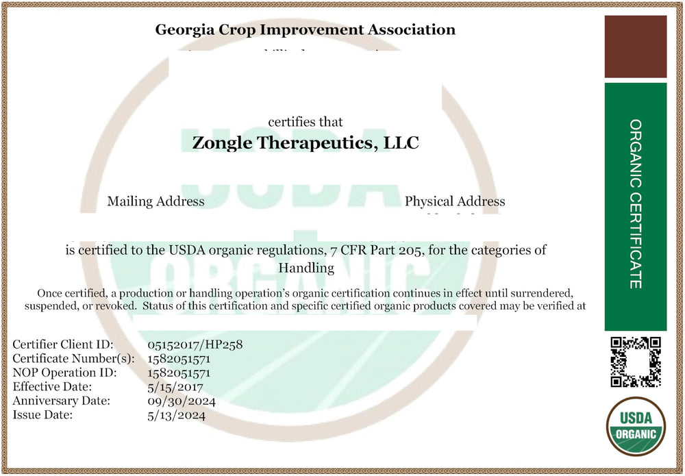 Zongle Therapeutics huile de ricin — utilisation alimentaire: sûre selon directives.
