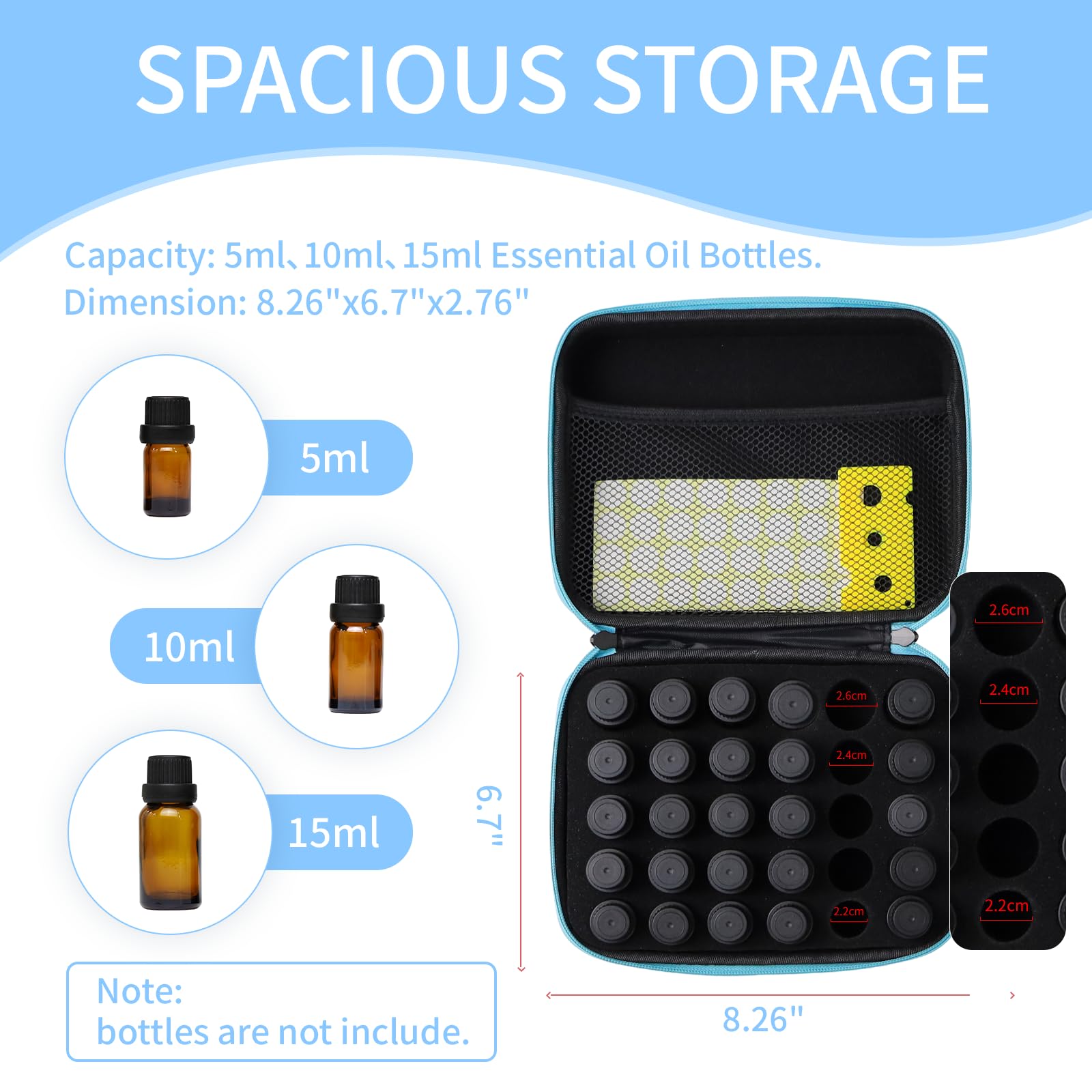 ZORETCO étui-huiles essentielles: pratique pour 5ml à 15ml et voyage