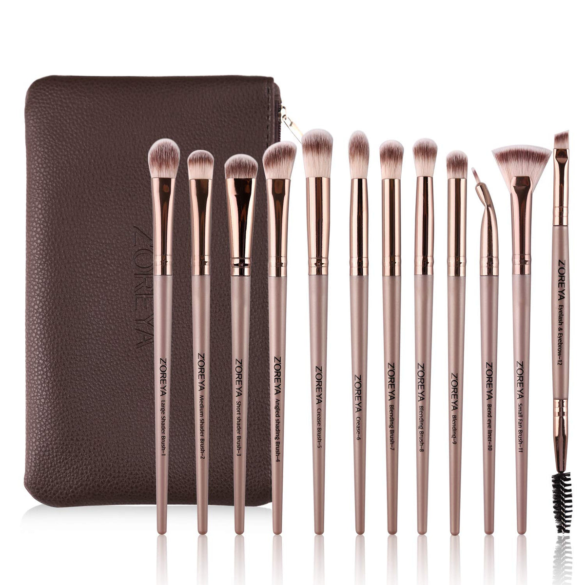 Pinceaux Z'OREYA ensemble de 12 pour un rendu homogène des yeux.