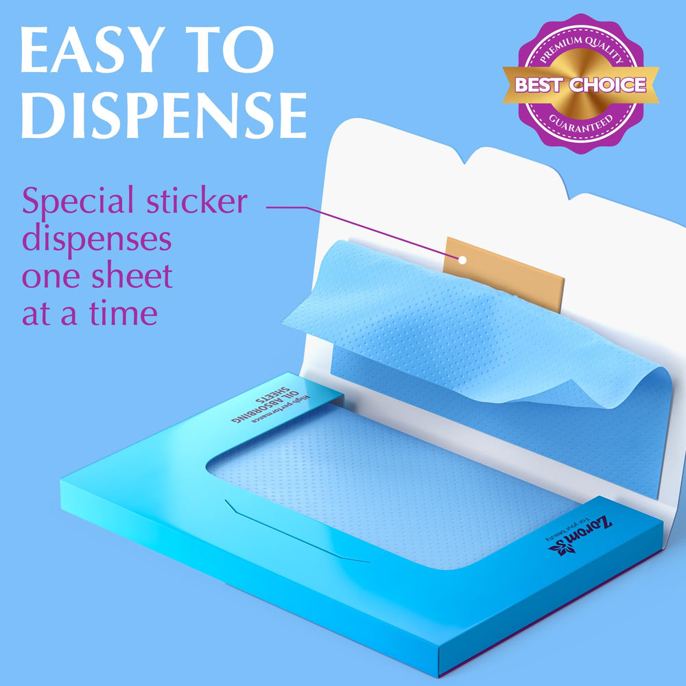Zorom's feuilles visage ultra-douces absorbent l'huile sans dessécher.