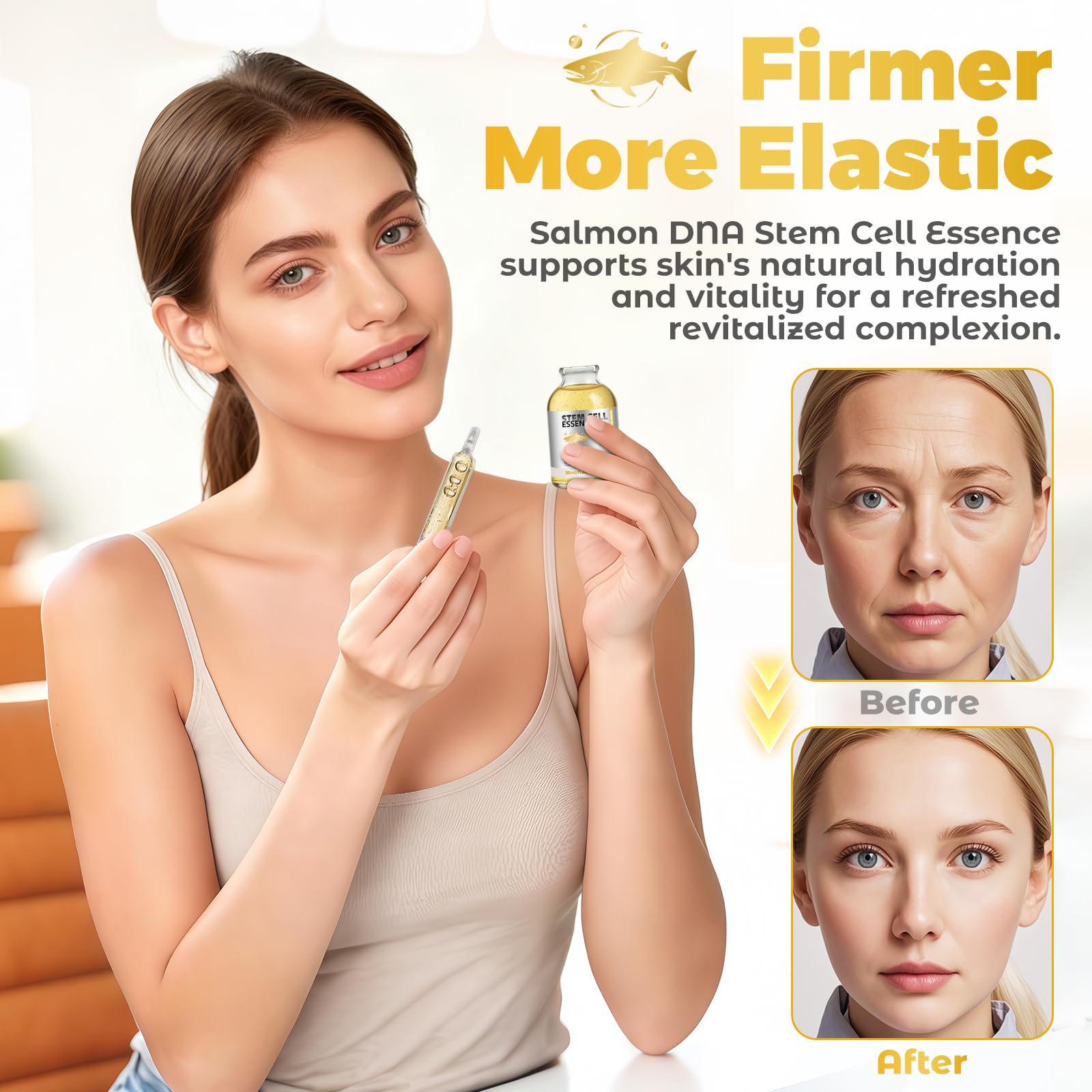 Sérum Zosudull PDRN apporte brillance naturelle et peau revitalisée.