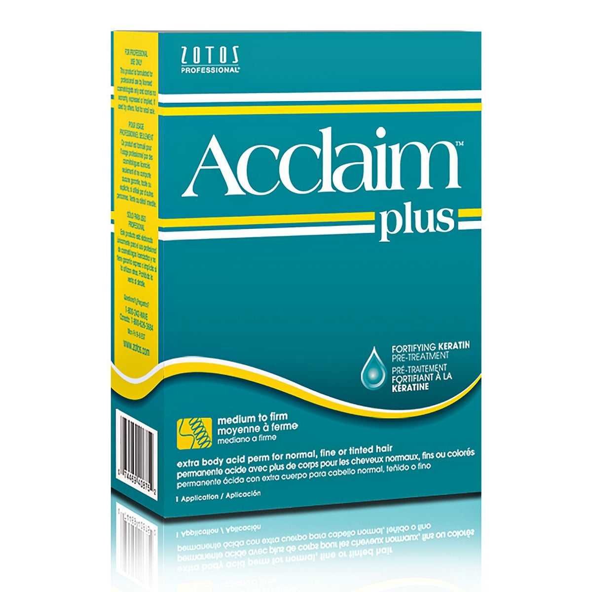 Zotos Acclaim Plus - Bouteille de perm acide, boucles définies et brillance