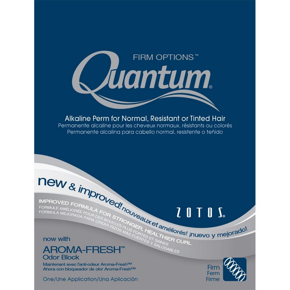Bouteille Zotos Quantum Firm Options, traitement alcalin permanent pour boucles résistantes et définies
