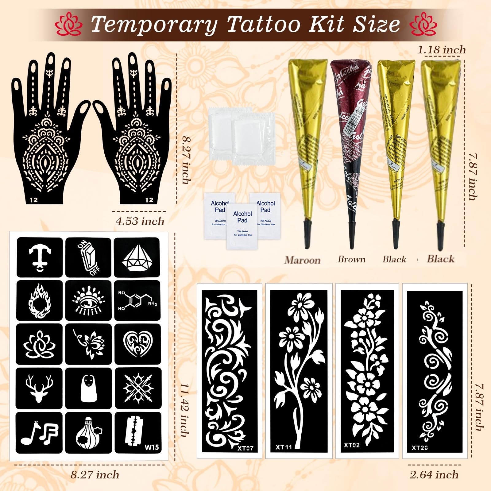 ZPTYCHZ encre tatouage brun bouteille couleur chaude durable