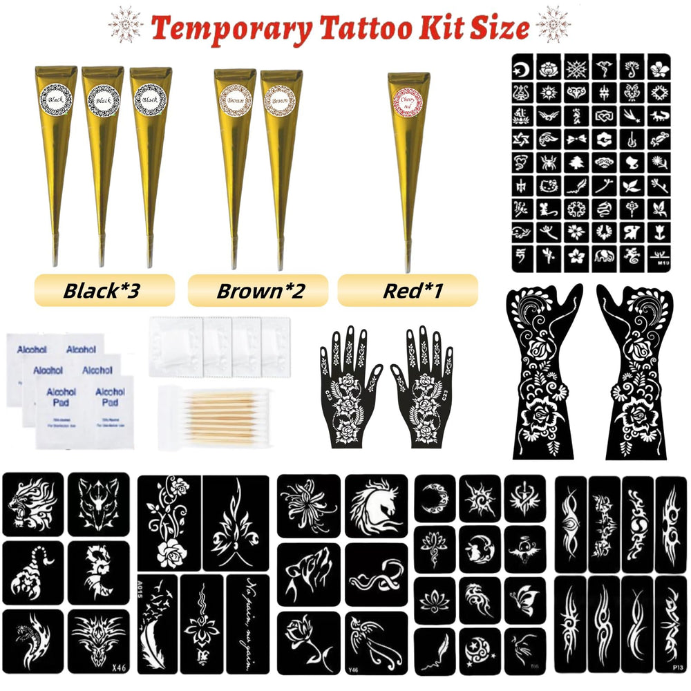 ZPTYCHZ encres noires tatouages temporaires – couleurs intenses et longue tenue.