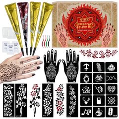 ZPTYCHZ kit pochoirs tatouage ensemble 4 pieces pour designs temporaires