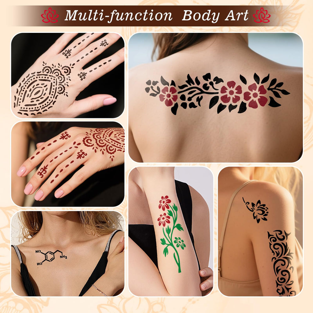 ZPTYCHZ pochoirs tatouage reutilisables motifs variés