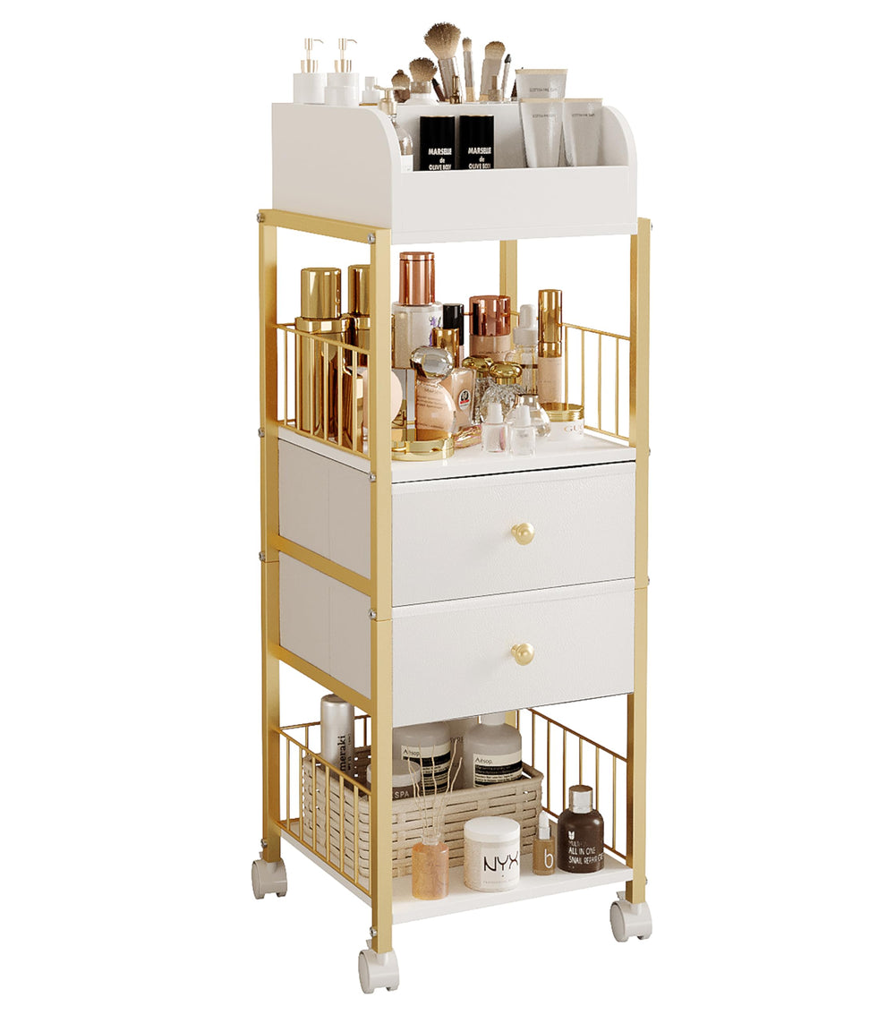 ZQUYAJ organisateur maquillage chariot, rangement pratique pour vanity.
