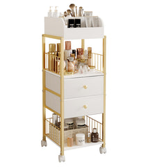 ZQUYAJ organisateur maquillage chariot, rangement pratique pour vanity.