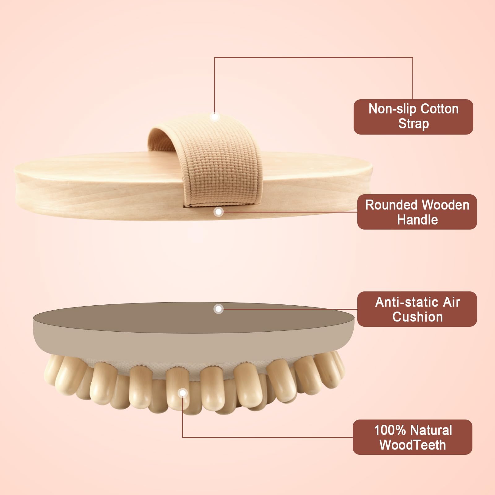 Brosse méridienne Zrpot pour les jambes, tonification et douceur.