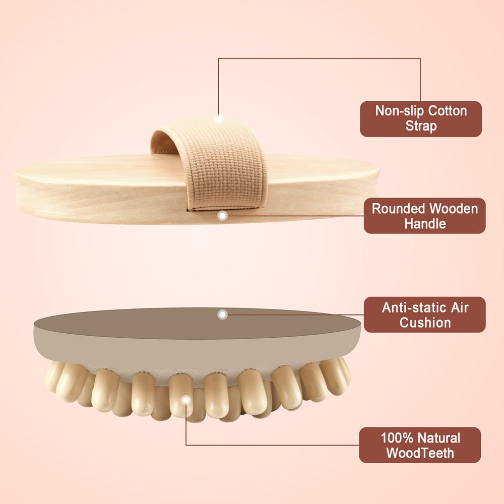Brosse méridienne Zrpot pour les jambes, tonification et douceur.