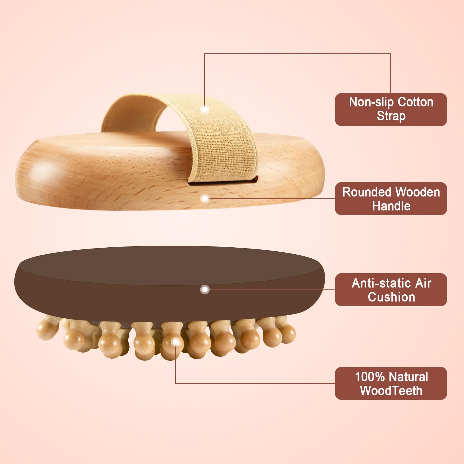 Brosse Meridian Zrpot dos-épaule pour détente du haut du corps.