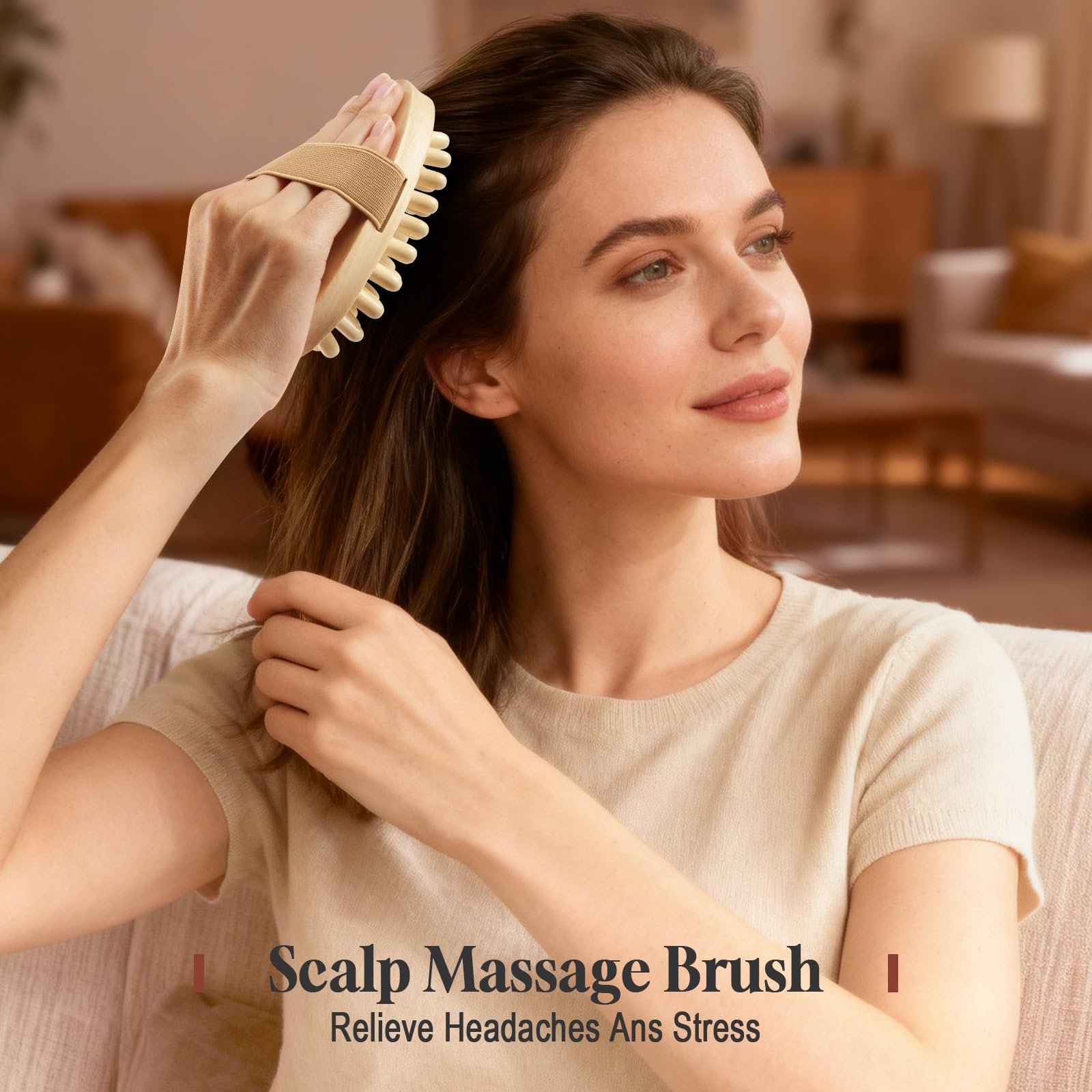 Rituel de relaxation Zrpot avec cette brosse, moment de bien-être quotidien.