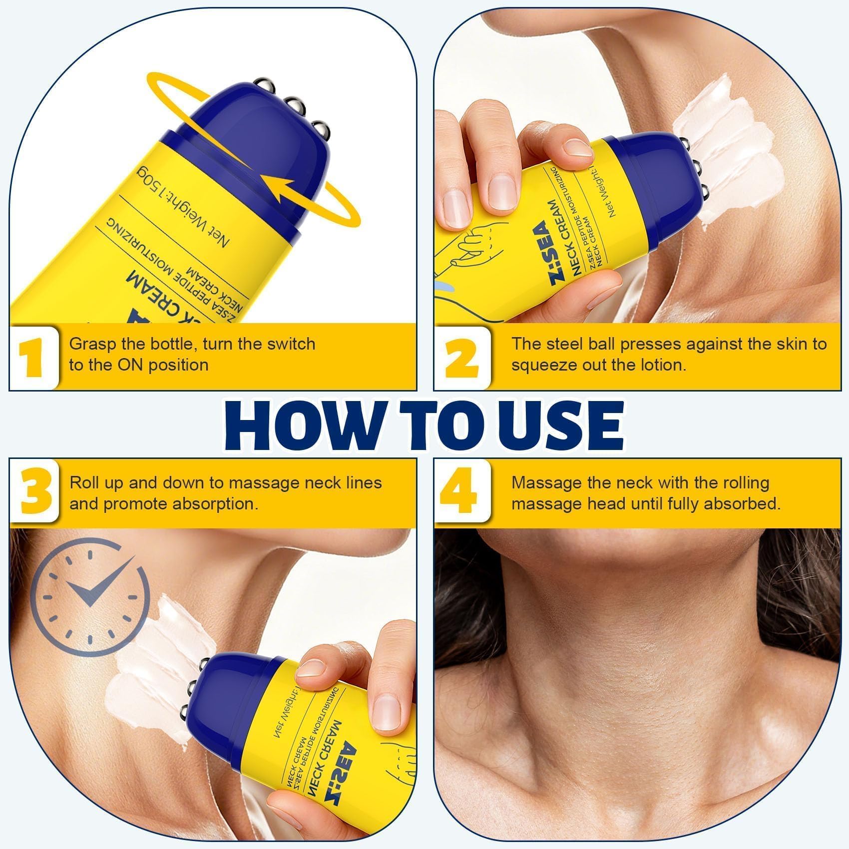 Bouteille de 156 ml de Z：SEA Neck Cream