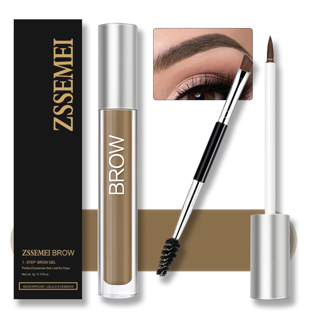 ZSSEMEI gel-sourcils imperméable: couleur naturelle et tenue durable tout au long de la journée.