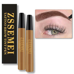 ZSSEMEI sourcils auburn étanche avec tête quadruple pour tracé naturel et durable.