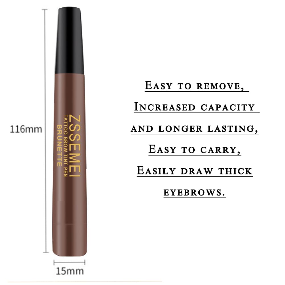 ZSSEMEI stylo-sourcils-couleurs-harmonise-brunette – compatible avec teintes naturelles.